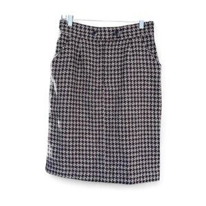 Vintage 1980s Diane von Furstenberg Houndstooth Skirt – Size 12